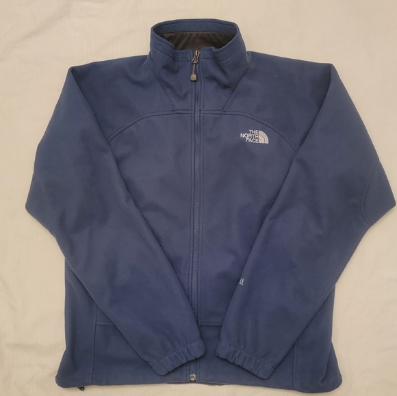 The North Face Windwall Fleece Jacket Mens Small Pockets Embroidered Logo Blue - Picture 16 of 16
